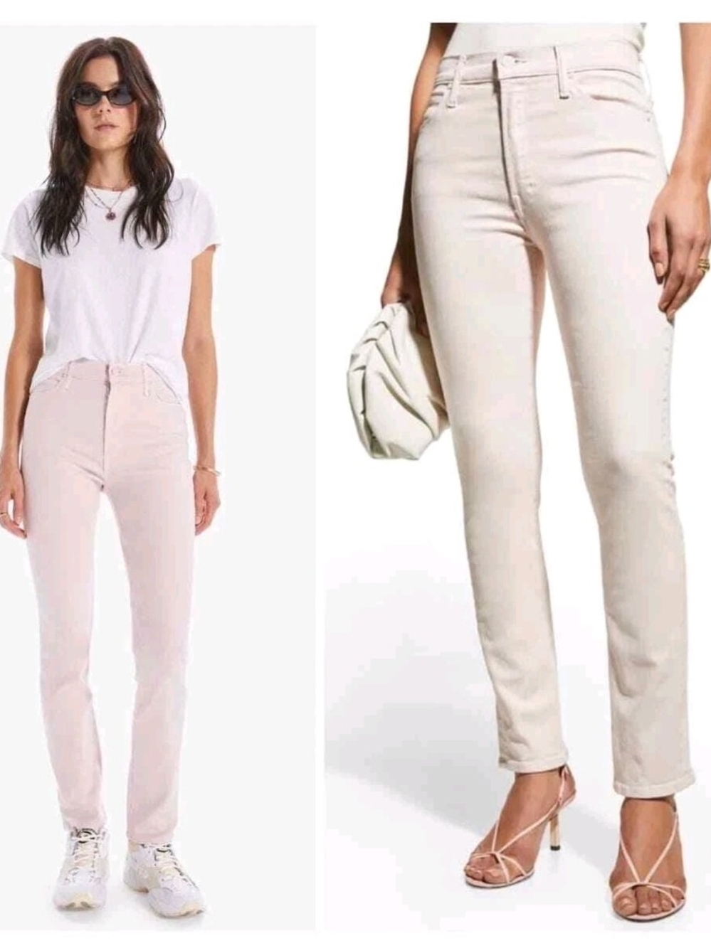 MOTHER The Dazzler Hover Straight Leg Cropped Jeans Date Night Pink Size 24